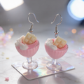 White Chocolate Strawberry Sundae Earrings 🍓🍦✨