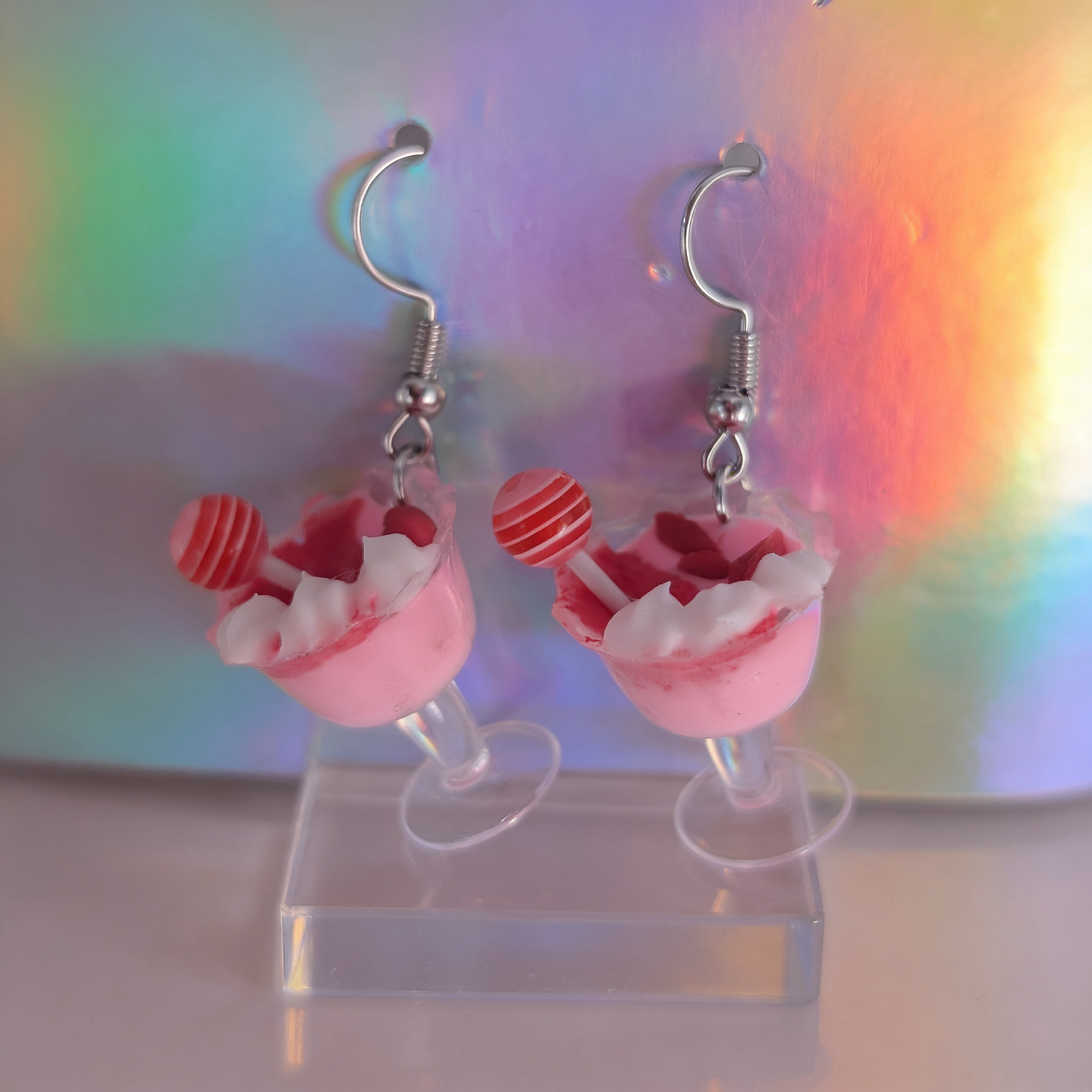 Lolly Pop Raspberry Sundae Earrings 🍭🍇✨