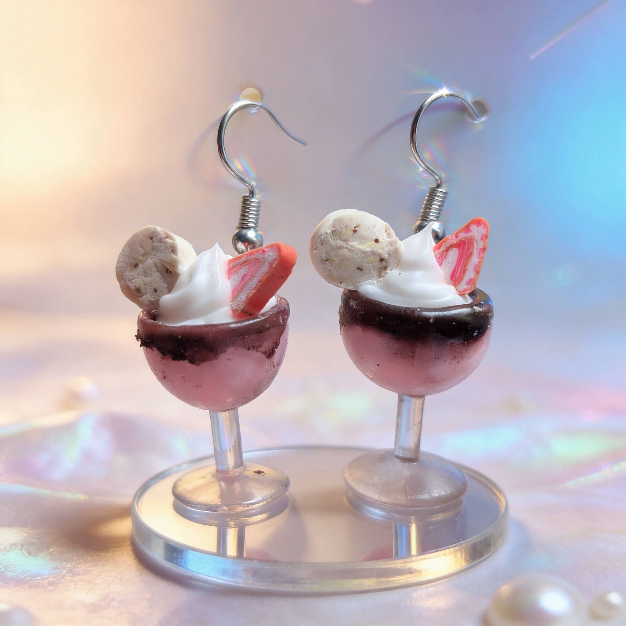 Berry Sundae Dessert Earrings 🍨✨