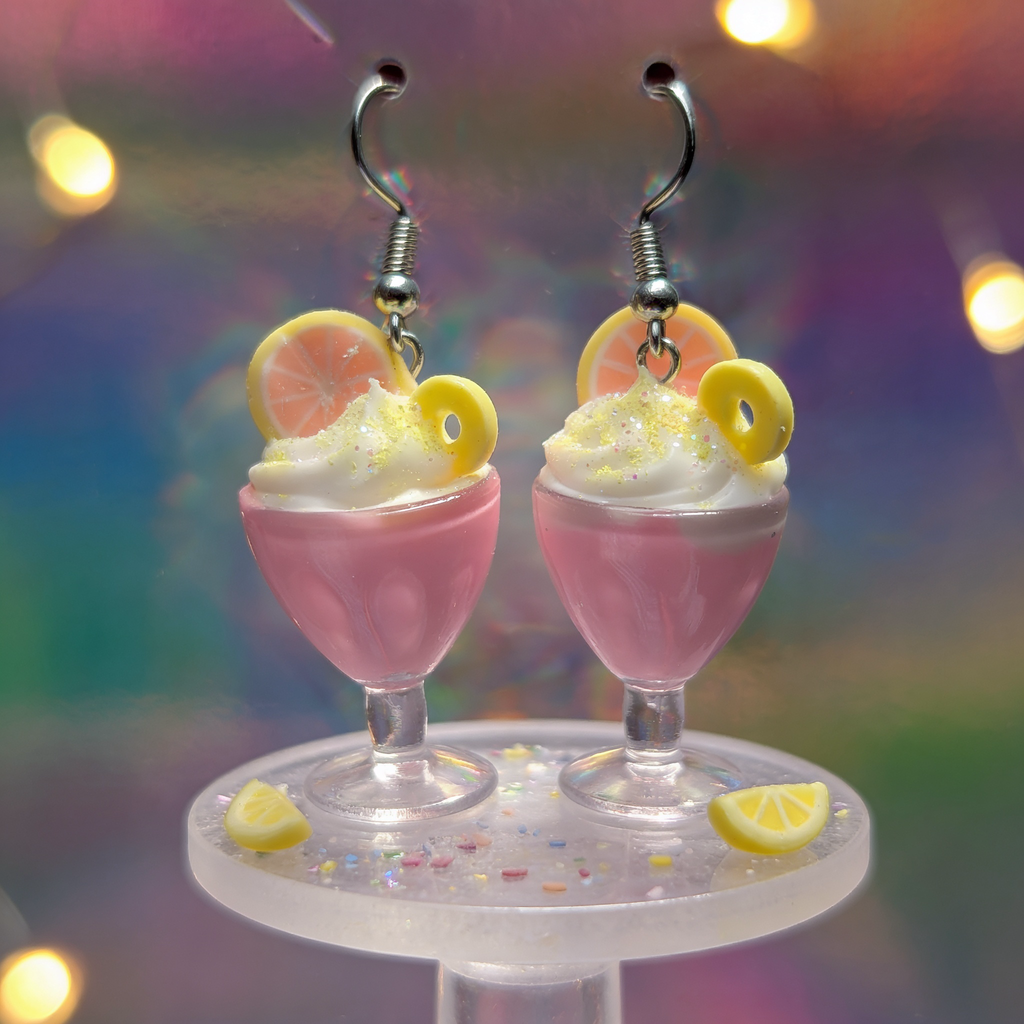 Miniature Tropical Sundae Earrings 🍍🍨✨