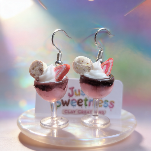 Berry Sundae Dessert Earrings 🍨✨