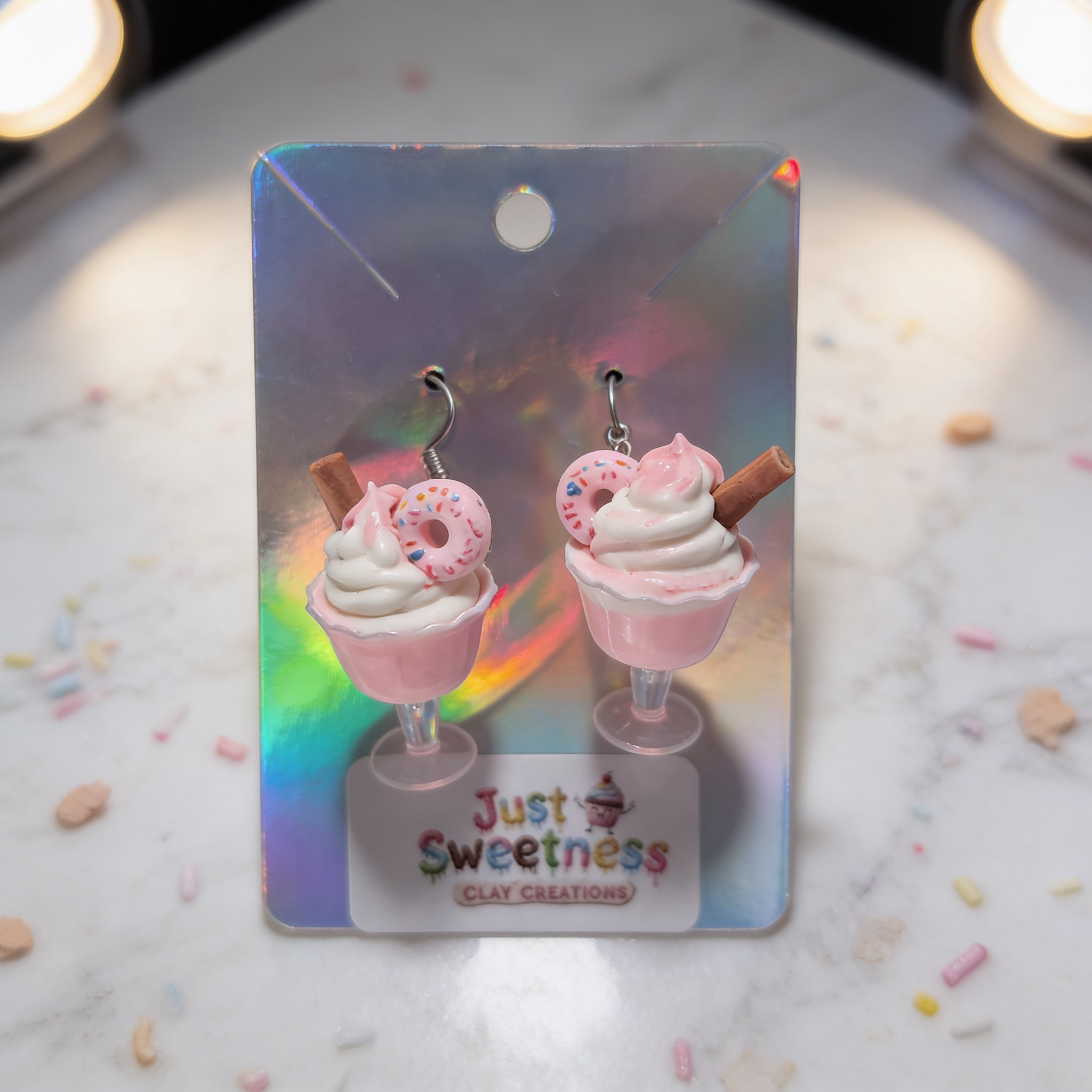 Chocolate Stick Sundae Earrings 🍓🍩🍫